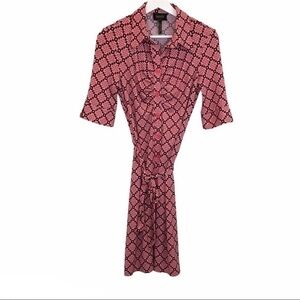 Laundry By Shelli Segal Button Short Sleeve Dress